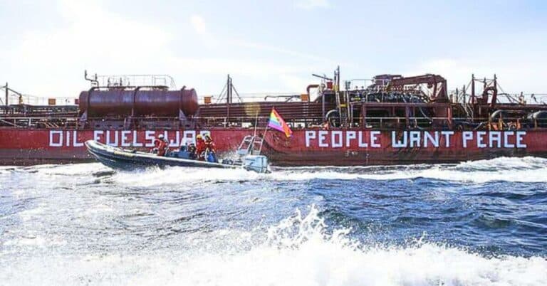 Greenpeace Activists Target Russian Shadow Fleet Bunker Vessel In The Baltic Sea