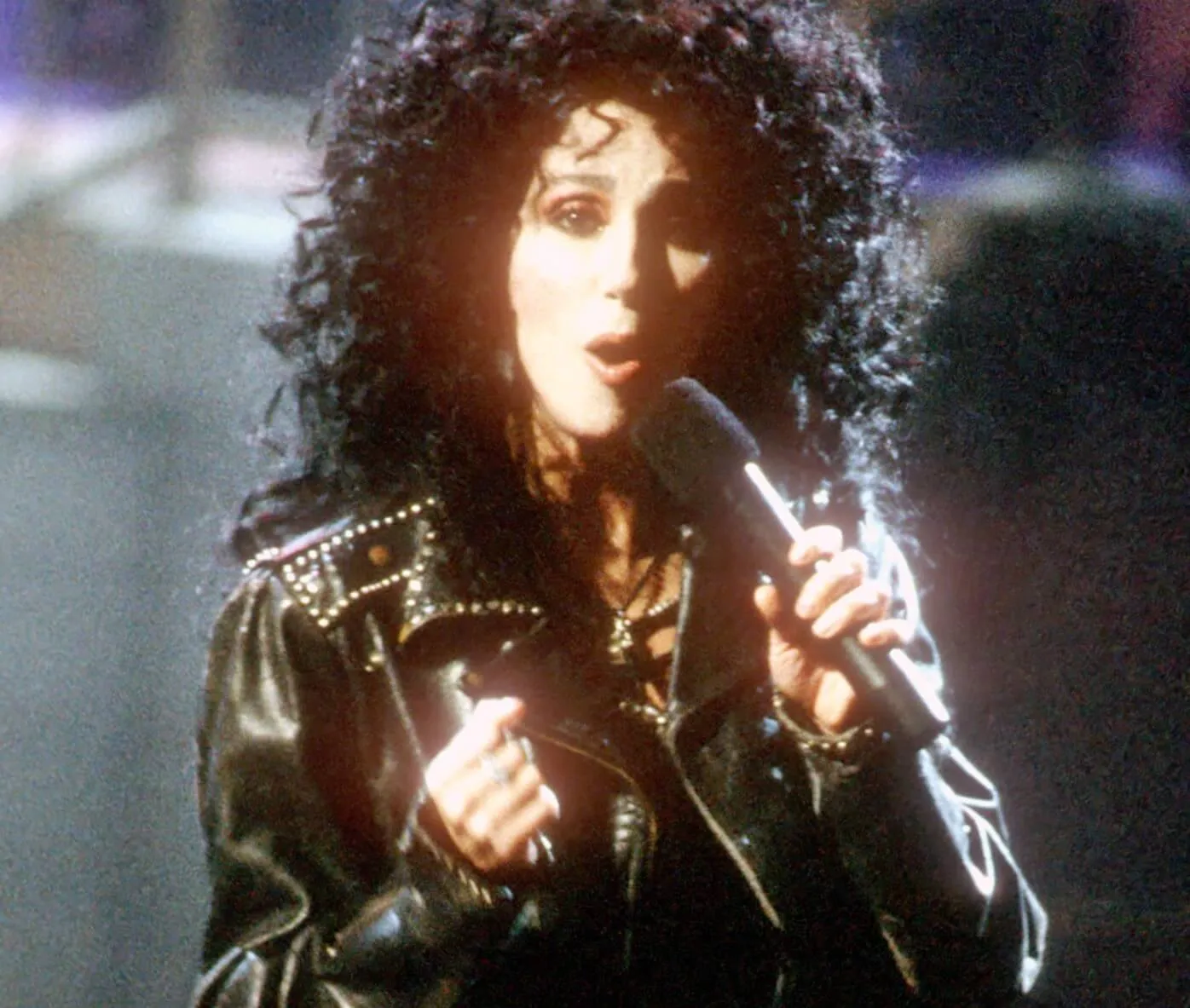 "If I Can Turn Back Time" star Cher wearing black