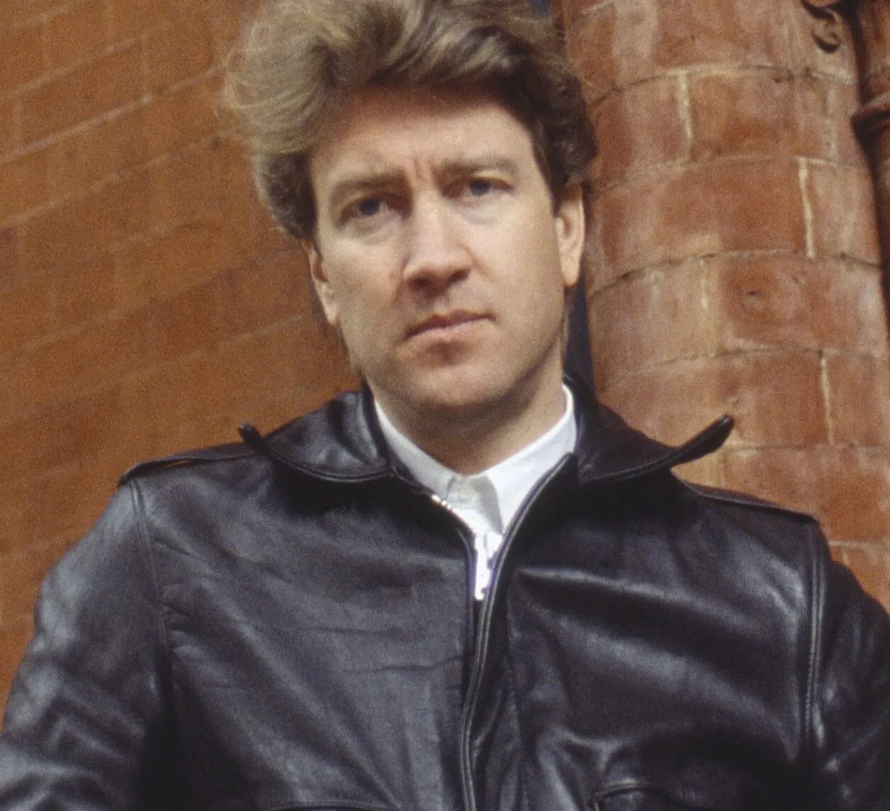 David Lynch wearing a jacket