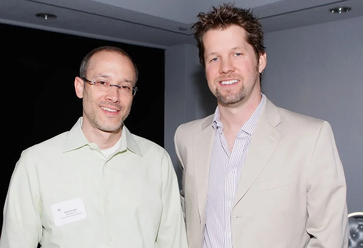 Chris Coelen posing next to David Zucker at the Drama Summit: New Frontiers, New Partners.