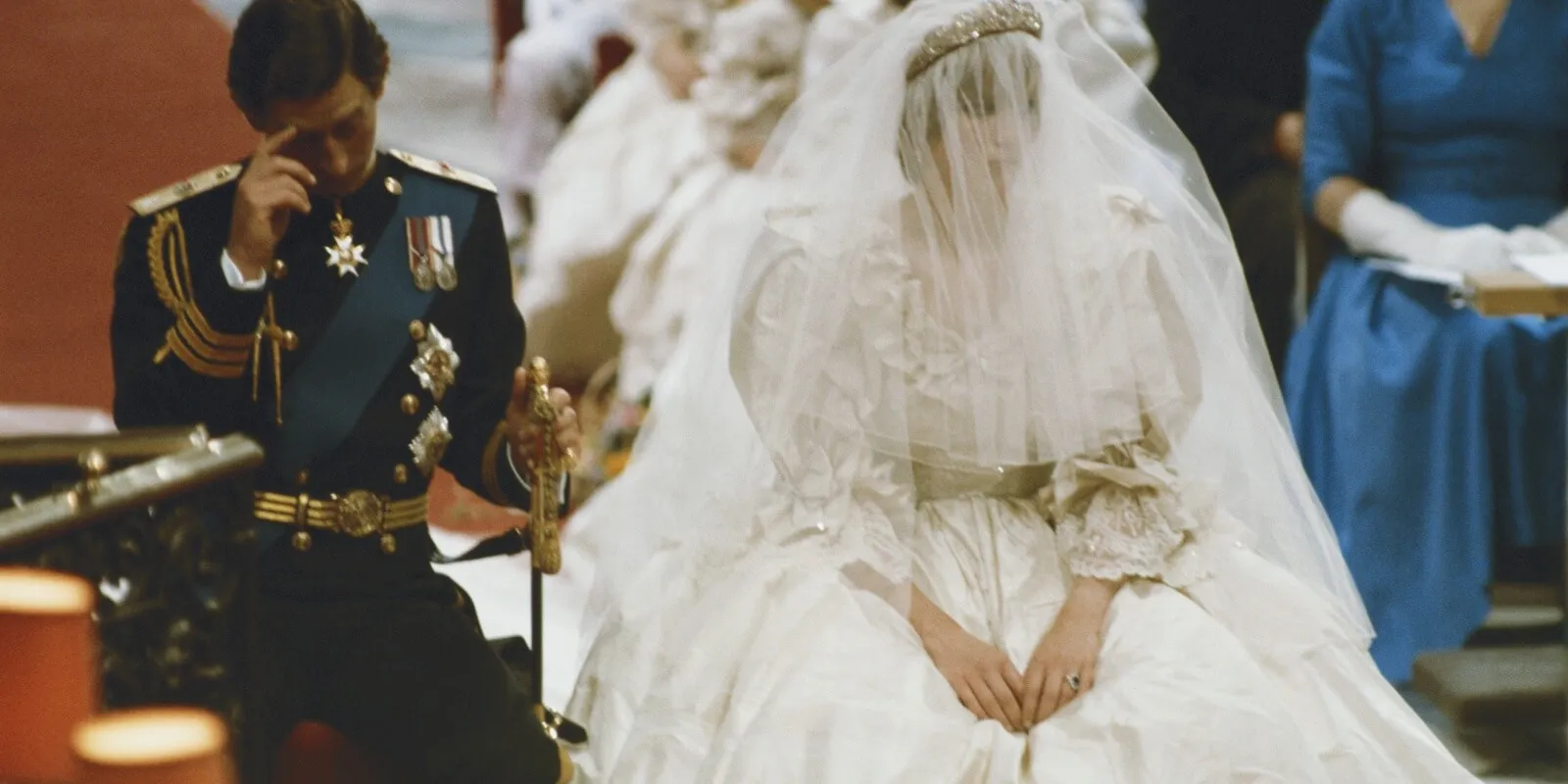 Prince Charles and Princess Diana on their wedding day, July 1981