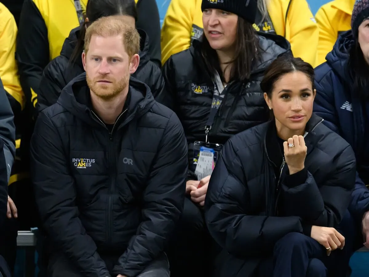 Prince Harry and Meghan Markle attend the Wheelchair Curling on day one of the 2025 Invictus Games at the Hillcrest Community Centre