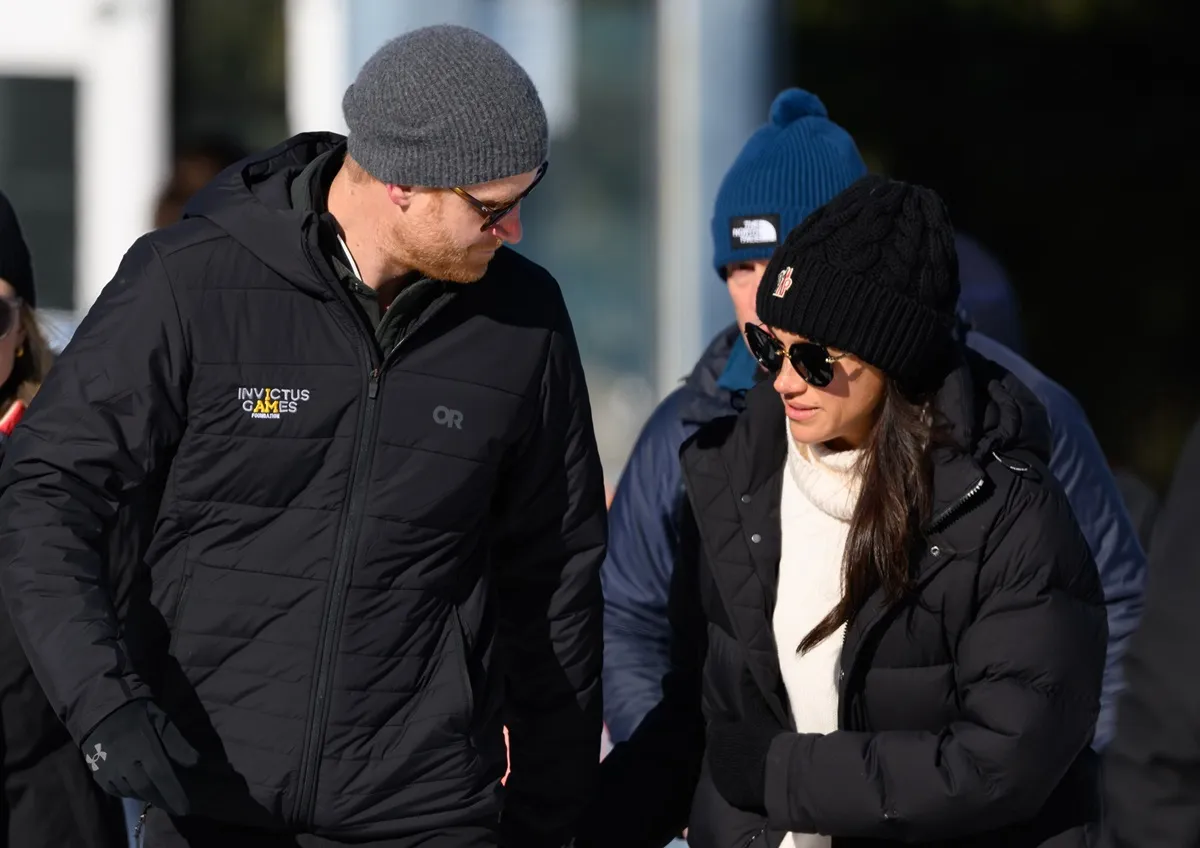 Prince Harry and Meghan Marklr attend a Family and Friends Tubing event during the 2025 Invictus Games in Whistler, British Columbia