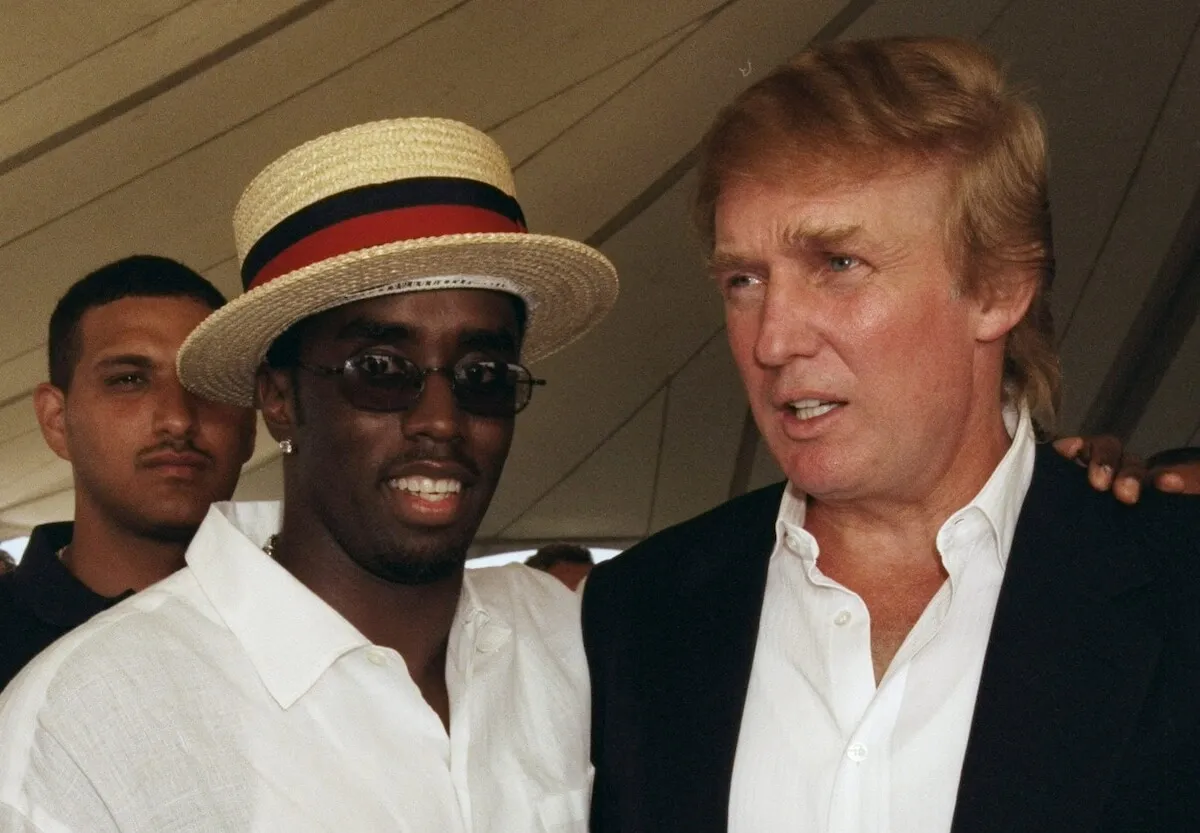 Sean 'Diddy' Combs and Donald Trump at a polo match in the Hamptons in 1998